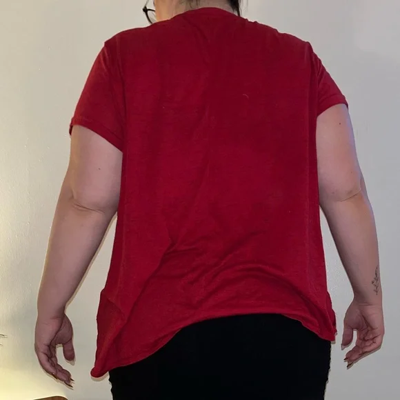 Red V-Neck Tee - Picture 2 of 2